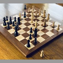 Board with pieces Board with pieces