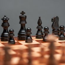 Chess Pieces Black in focus Chess Pieces Black in focus