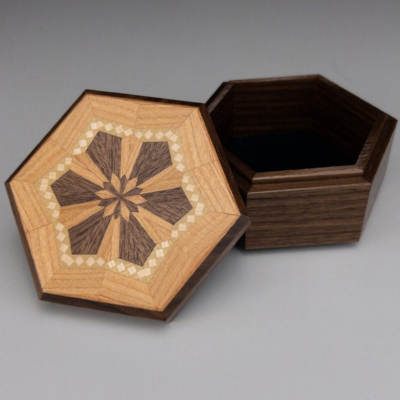 Floral hexagon box Floral hexagon box